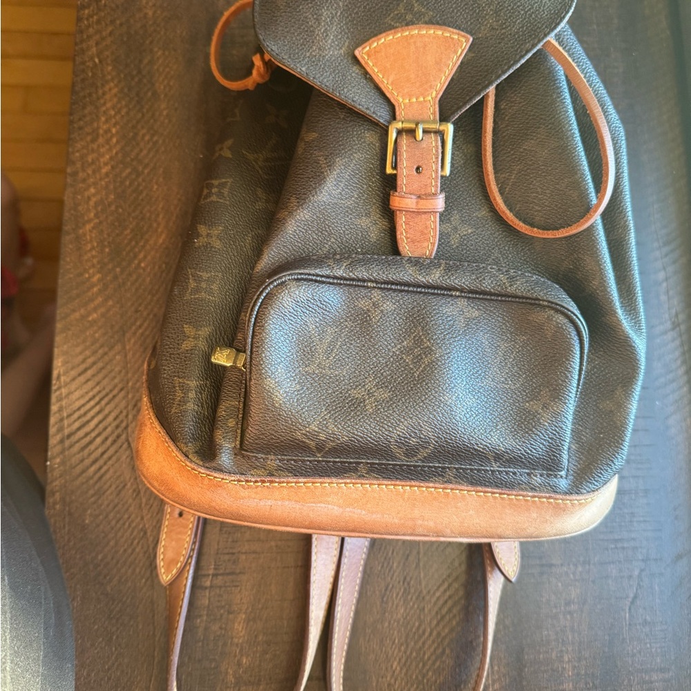 Authentic Louis Vuitton Brown Leather Backpack